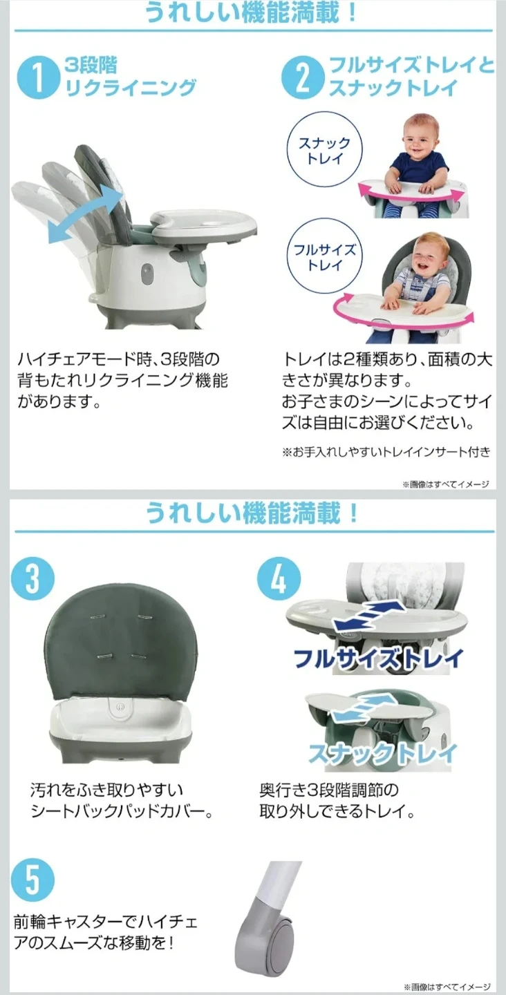GRACO Floor2Table 7-in-1 ベビーチェアの写真5枚目