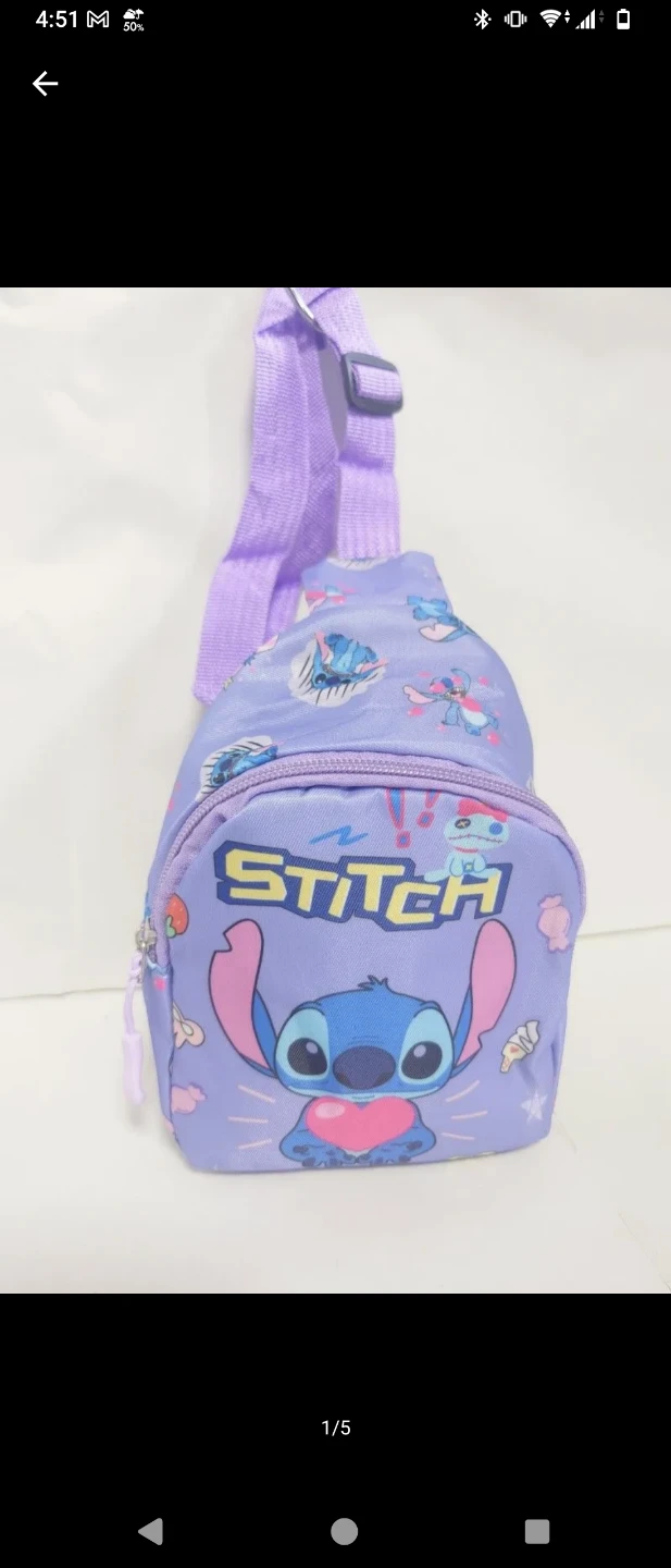 スティッチ ボディバッグ パープル