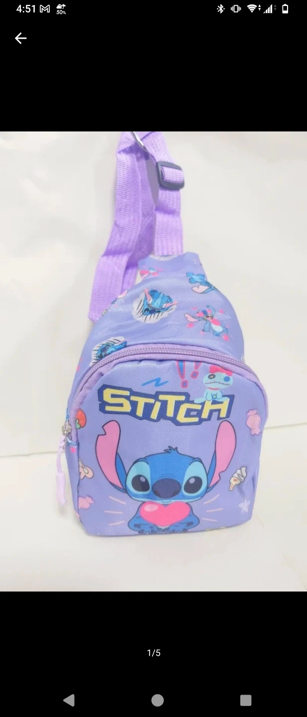 スティッチ ボディバッグ パープル