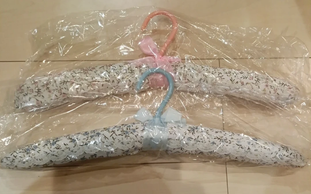 花柄 布製ハンガー 2本セット