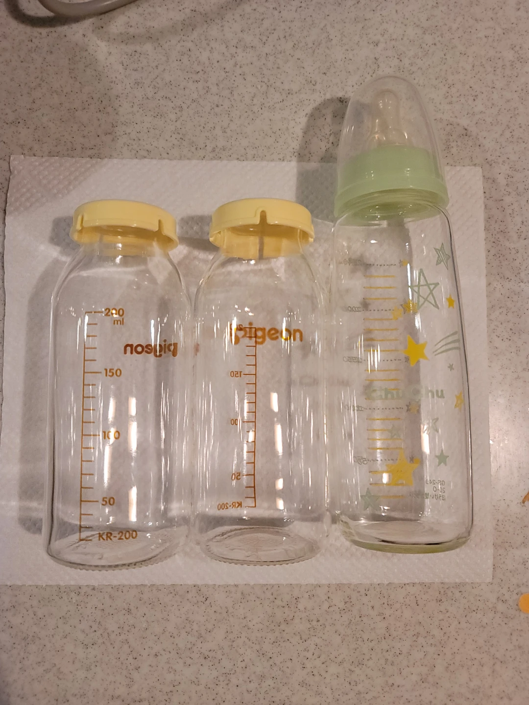 ピジョン・チュチュ 哺乳瓶3本セット