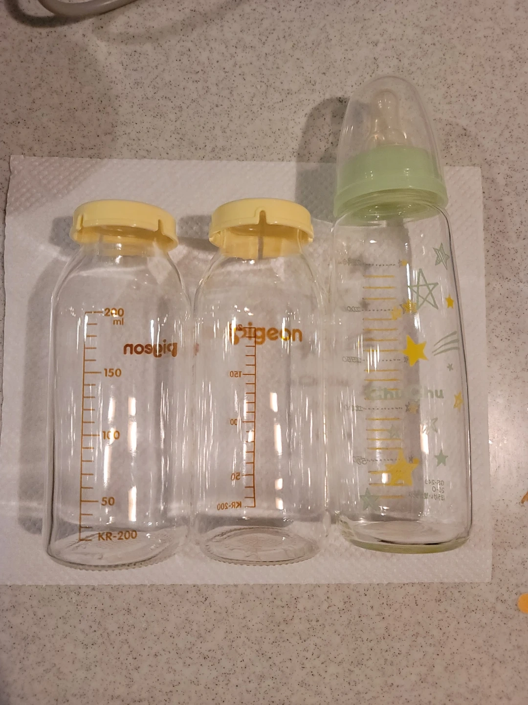 ピジョン・チュチュ 哺乳瓶3本セット