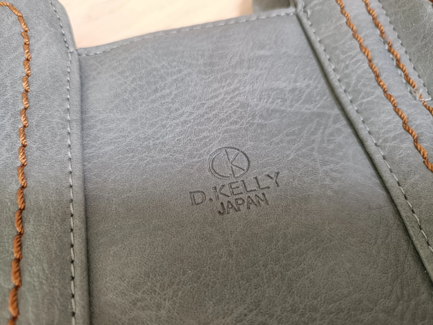 【D.KELLY japan】トートバッグ A4サイズ入ります ブルー系 ステッチ入の写真2枚目