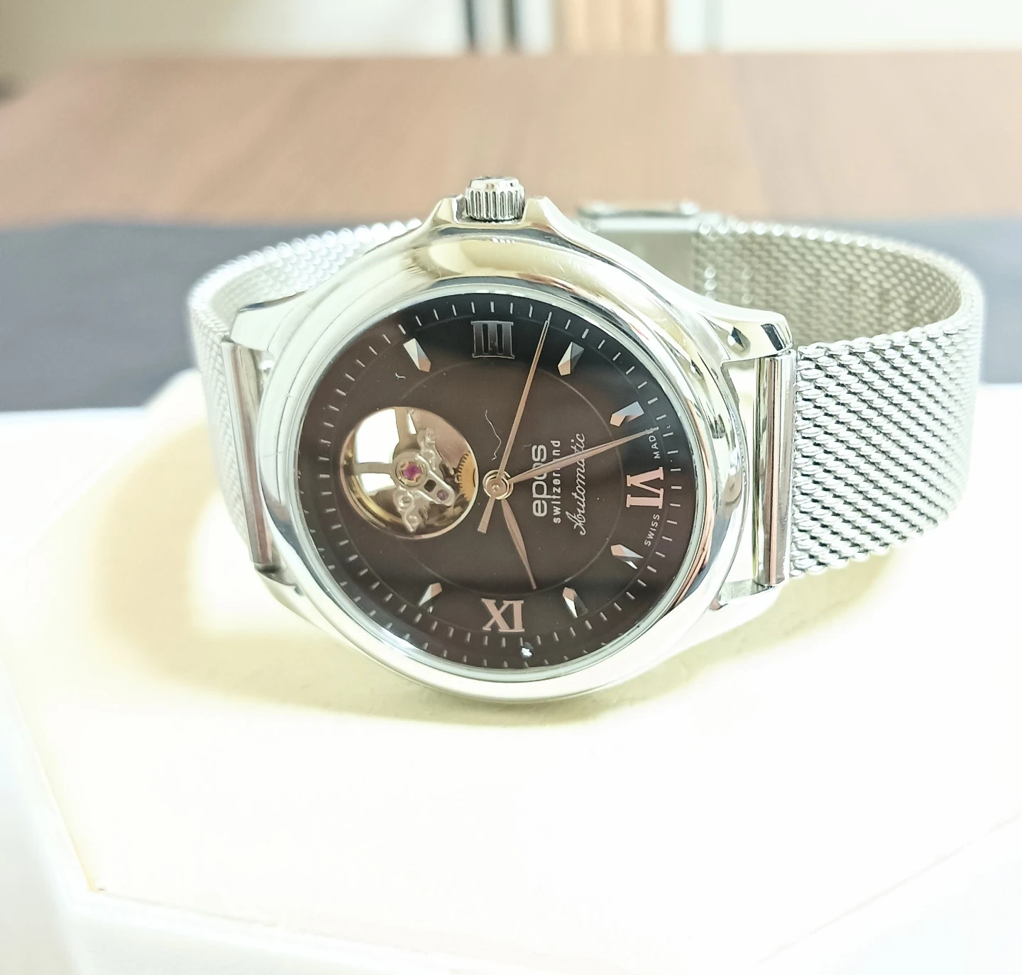 美品。EPOS エポス オープンハート 自動巻き 腕時計