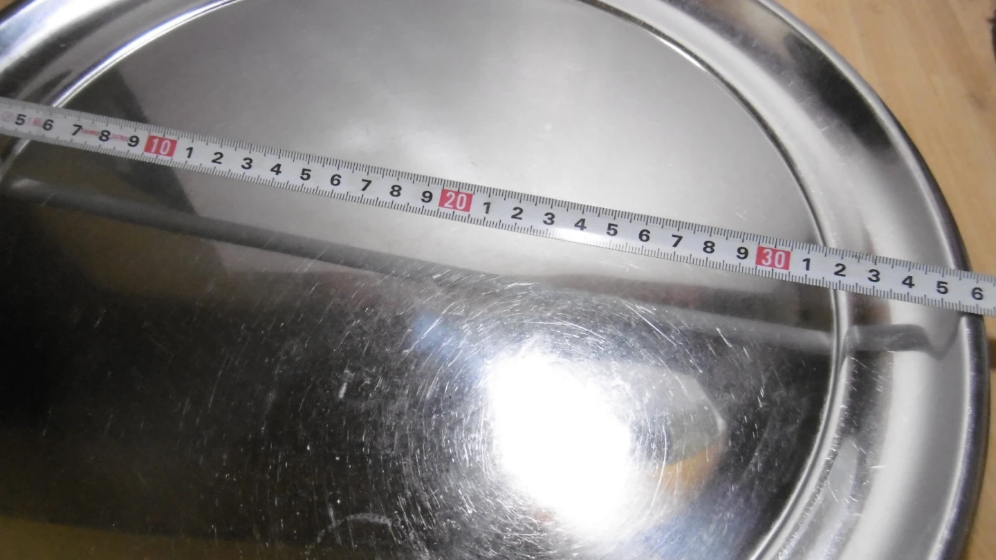 ステンレス製 丸盆 トレー 直径約36cm