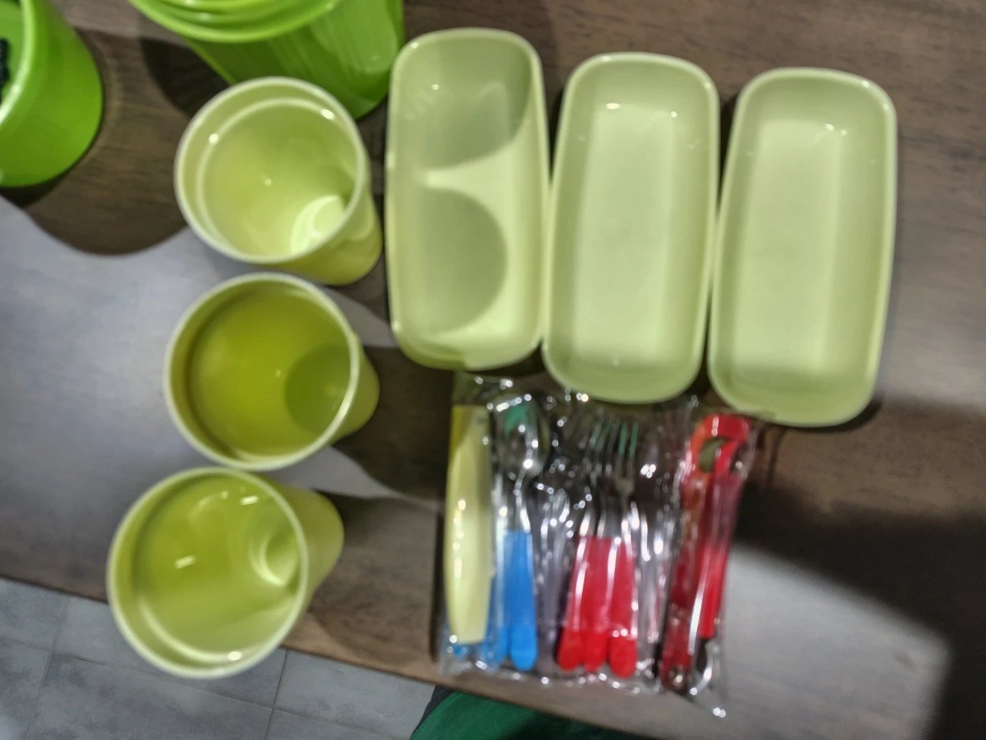 アウトドア用食器セット グリーンの写真3枚目