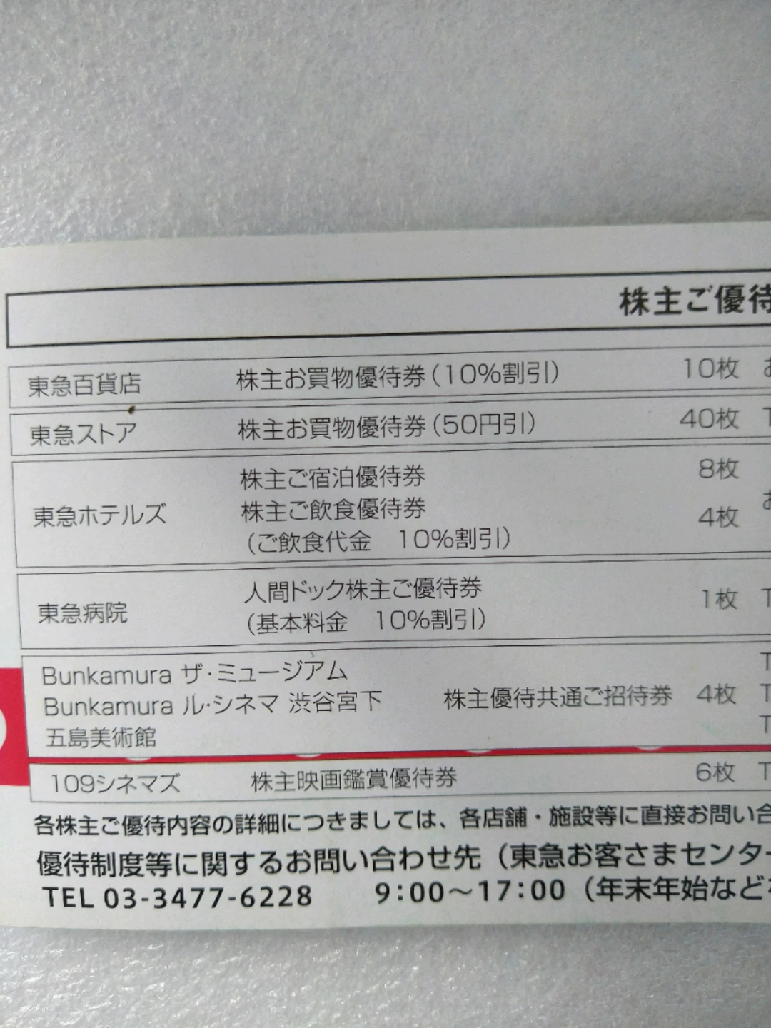 東急 株主ご優待券 2026年11月30日まで 映画館ル・シネマ渋谷宮下 招待券4枚付きの写真2枚目