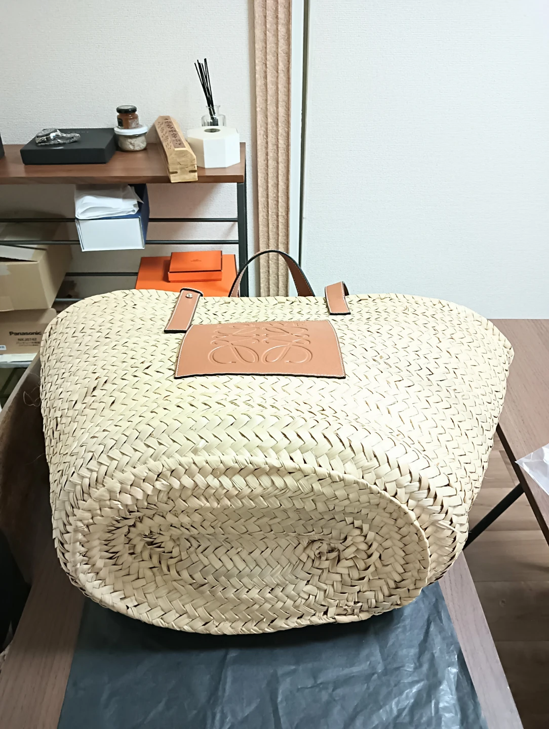 美品。LOEWE ロエベ バスケット バッグ かごトートバッグの写真9枚目