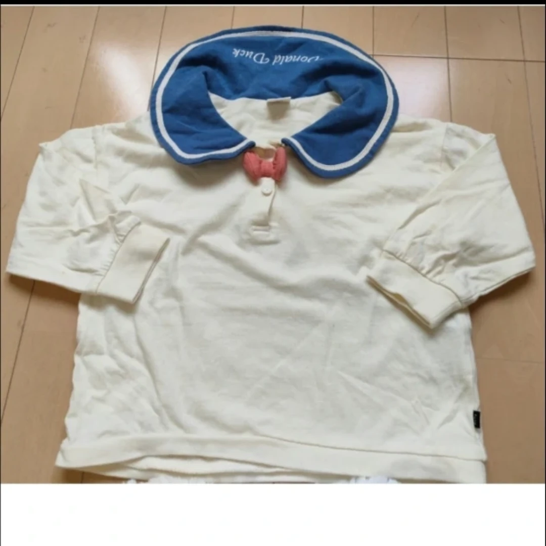 ディズニーランド購入★ドナルド　コスチューム　ドナルドダックセットアップ　ドナルドダックファンキャップの写真2枚目