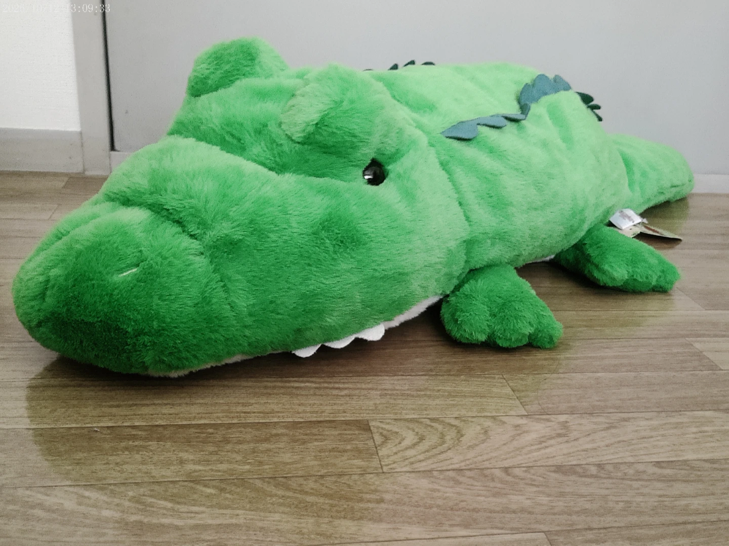 でっかい！ワニふわふわぬいぐるみ 100cm ビビット グリーン