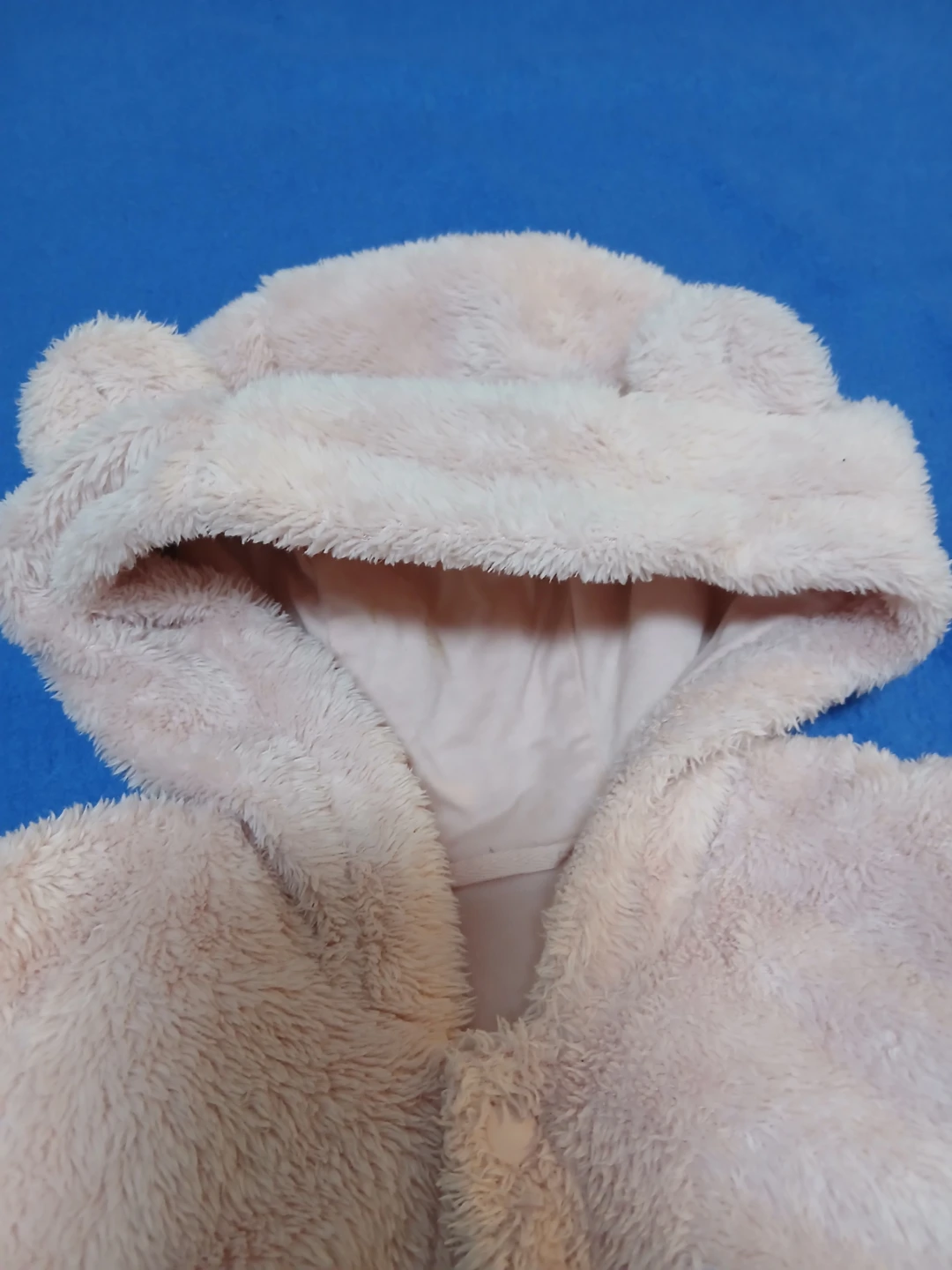 ユニクロ ベビー くま耳カバーオール 80cm ピンクの写真3枚目