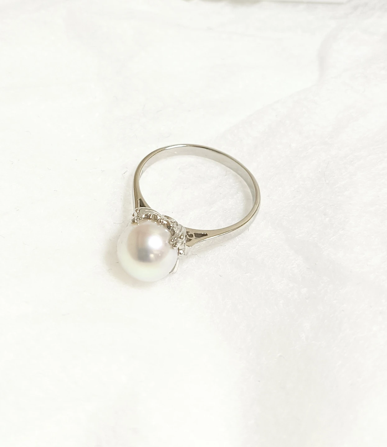 美品。TASAKI 田崎真珠 8.1mm パール プラチナ900 リング 指輪の写真5枚目
