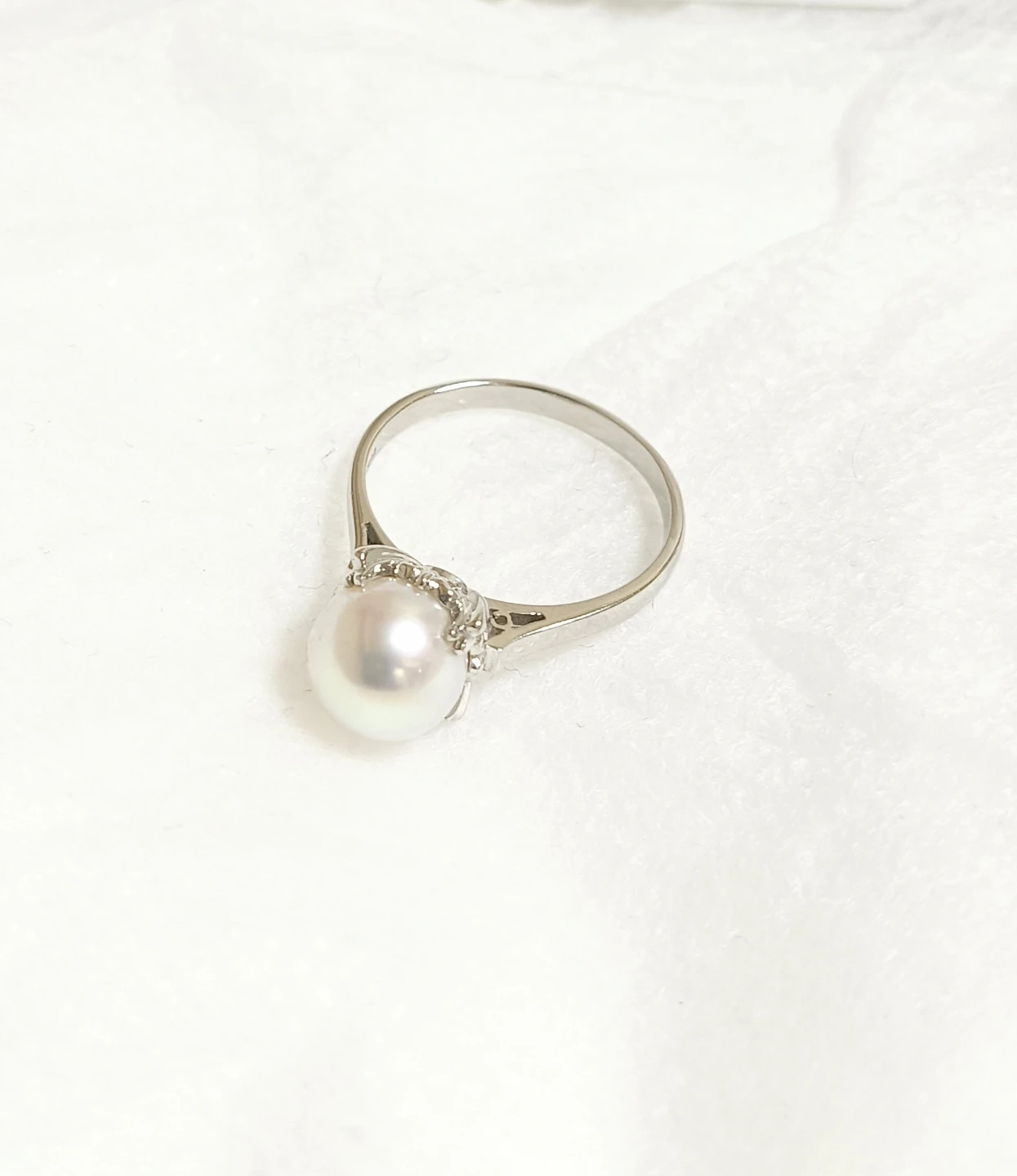美品。TASAKI 田崎真珠 8.1mm パール プラチナ900 リング 指輪の写真5枚目