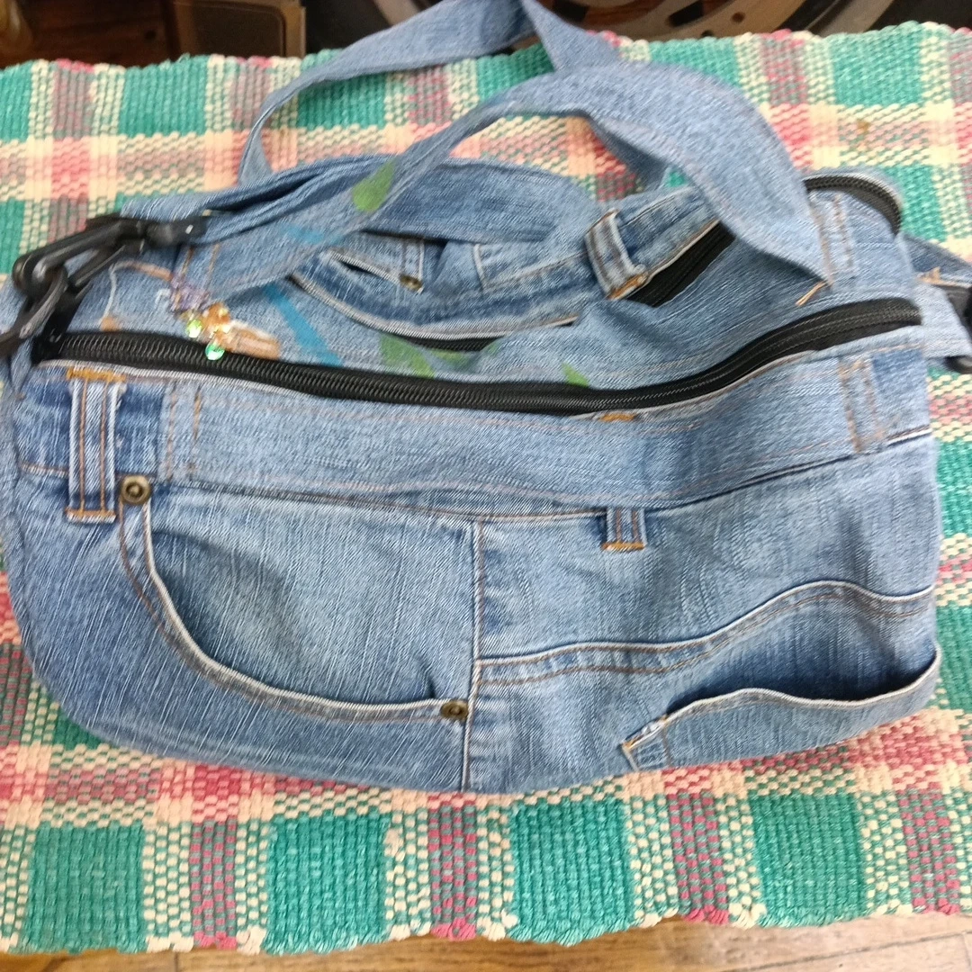 デニム生地 2way ショルダーバッグ ハンドバッグ