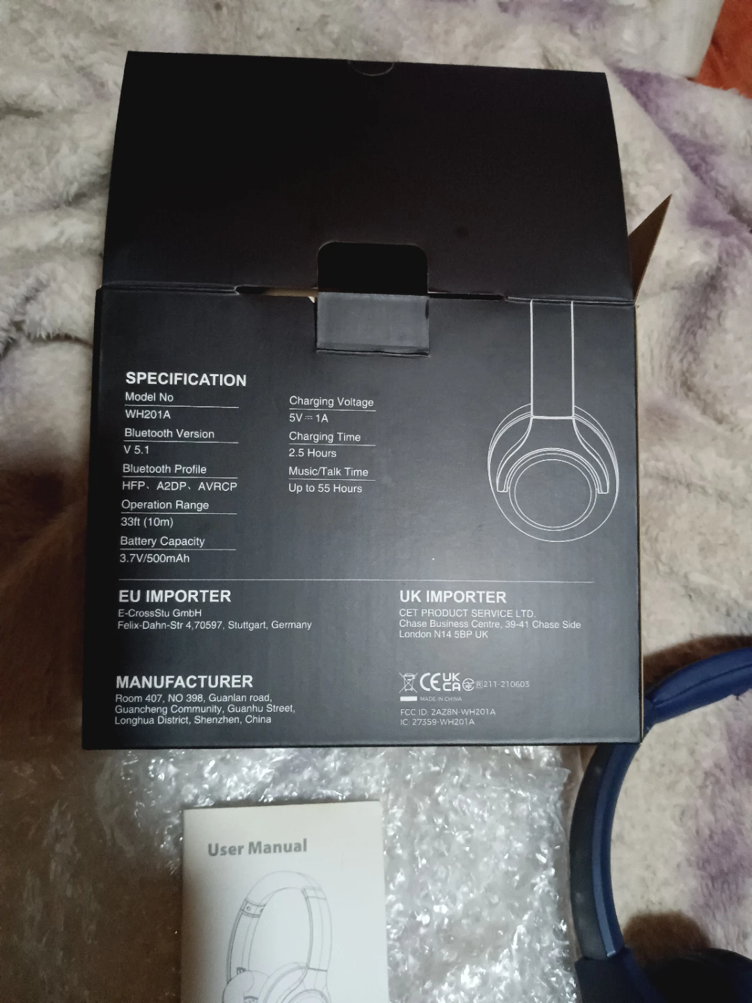 CSOOPAR ワイヤレスヘッドホン WH201Aの写真2枚目