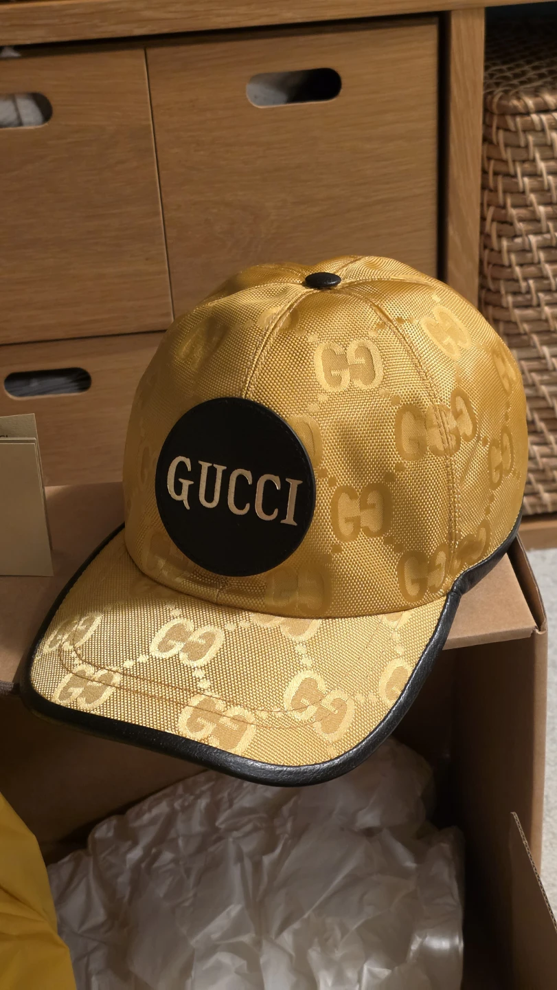 GUCCI オフザグリッド キャップ 黄 Mの写真3枚目