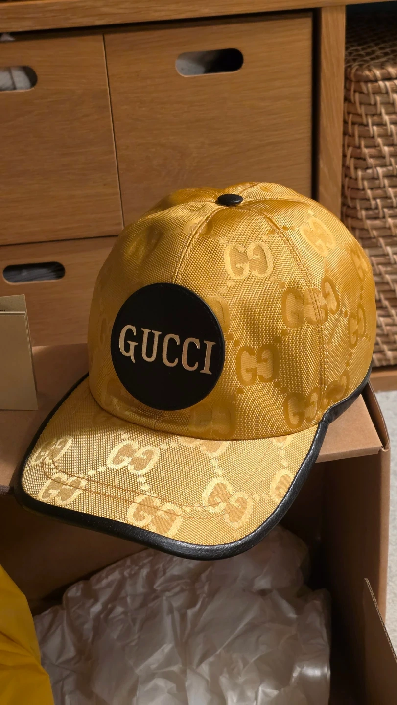GUCCI オフザグリッド キャップ 黄 Mの写真3枚目