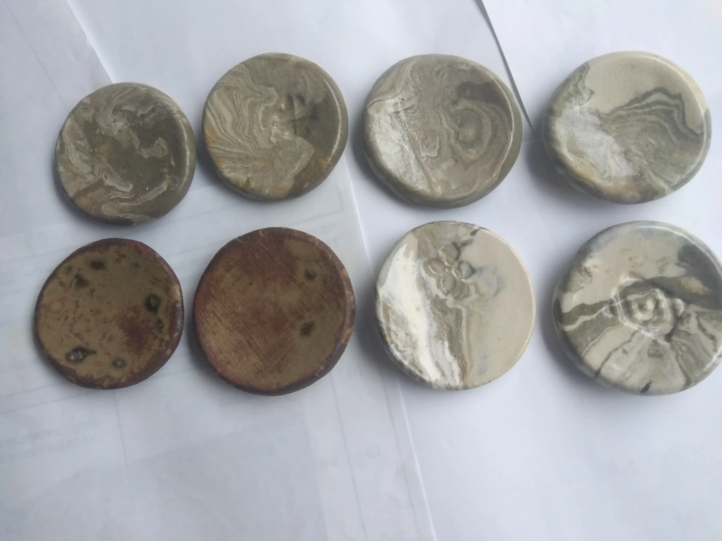陶器製 箸置または豆皿 8個セット