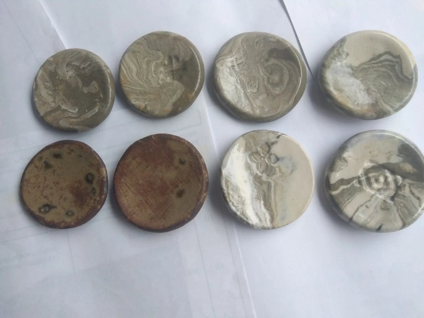 陶器製 箸置または豆皿 8個セット