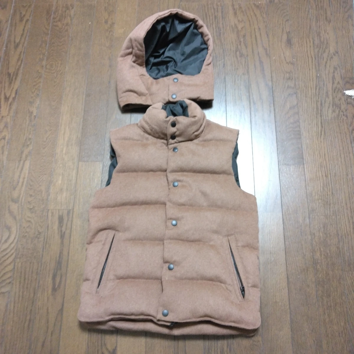gダウンベスト ブラウン Sサイズ