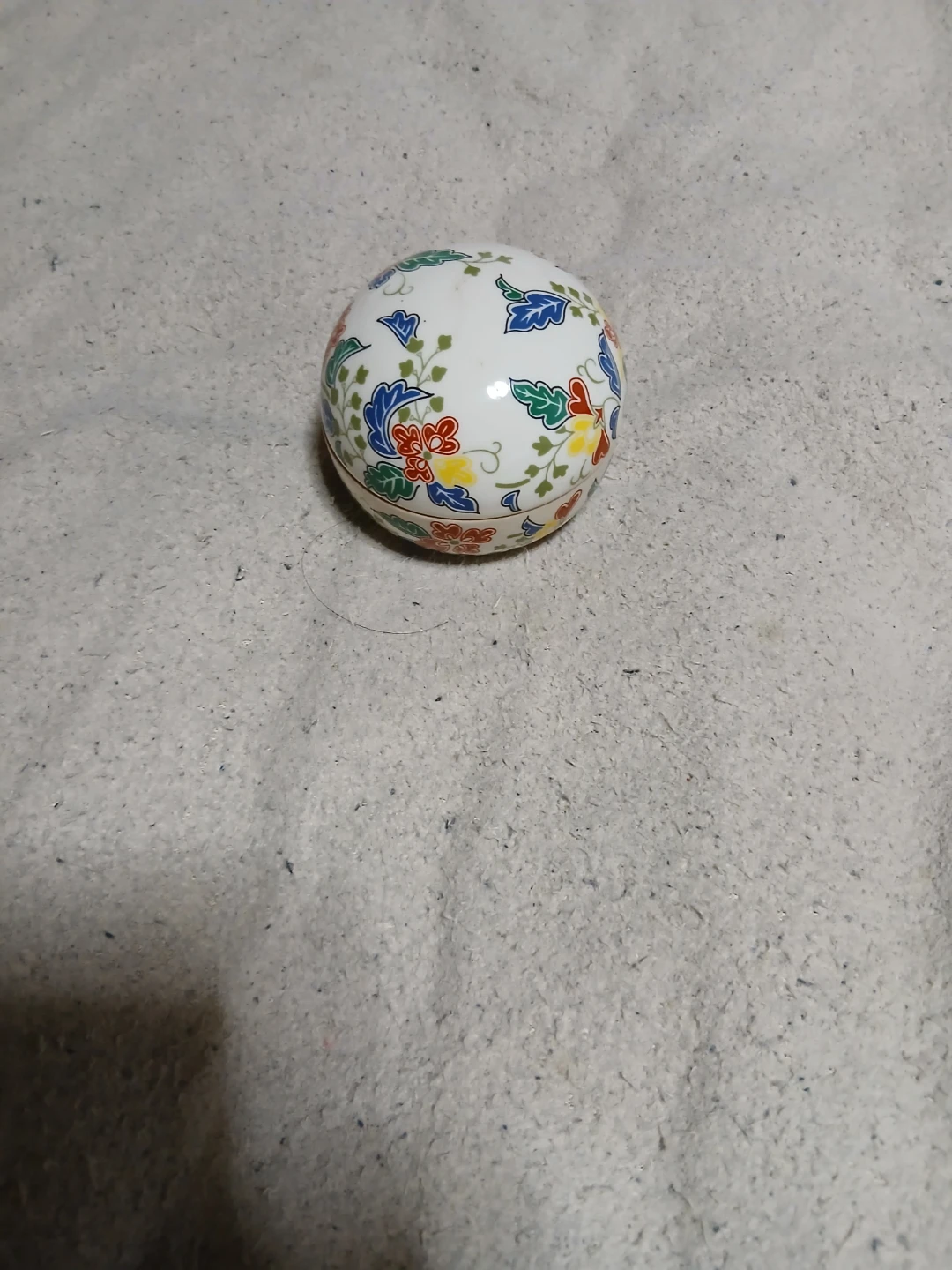 京焼 小物入れ 蓋付き 花柄 陶器