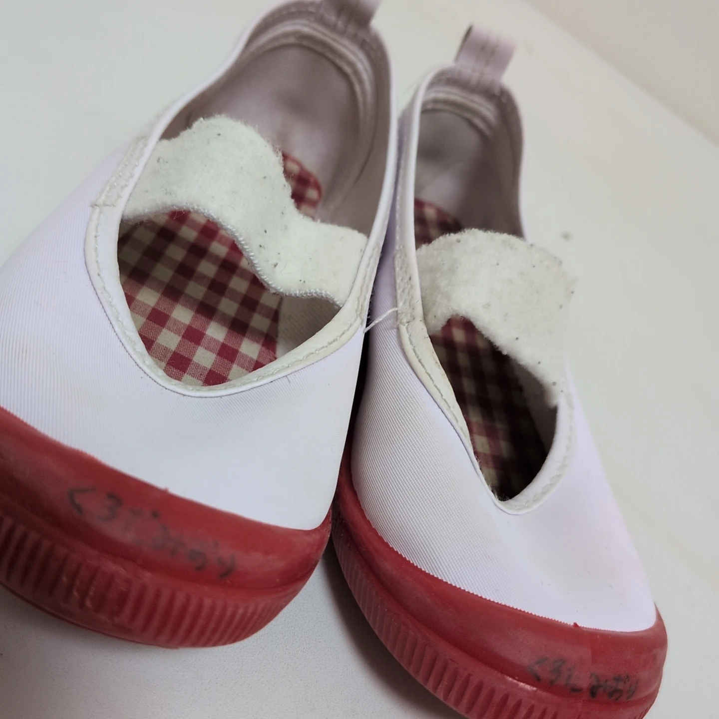 上履き 17cm レッド×ホワイトの写真3枚目