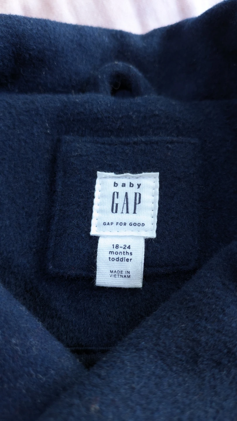 baby Gapベビーギャップ ピーコート ネイビー 90cmの写真2枚目