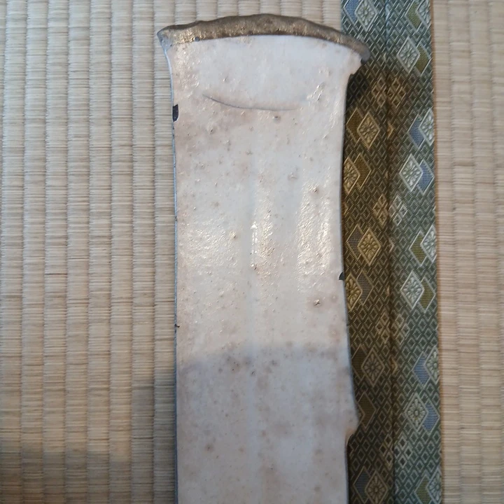 信楽焼長皿B 陶器製 花台 飾り台 足付きの写真2枚目