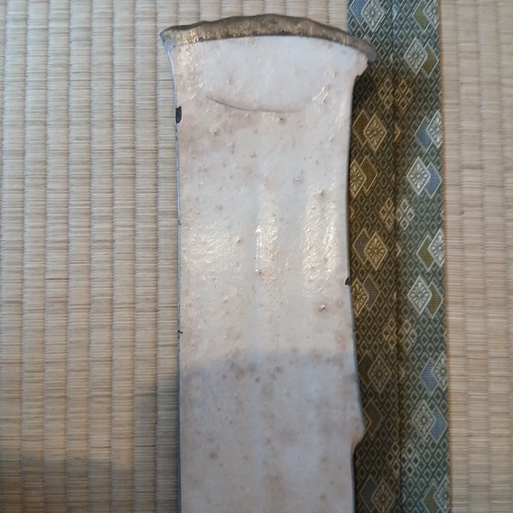 信楽焼長皿B 陶器製 花台 飾り台 足付きの写真2枚目