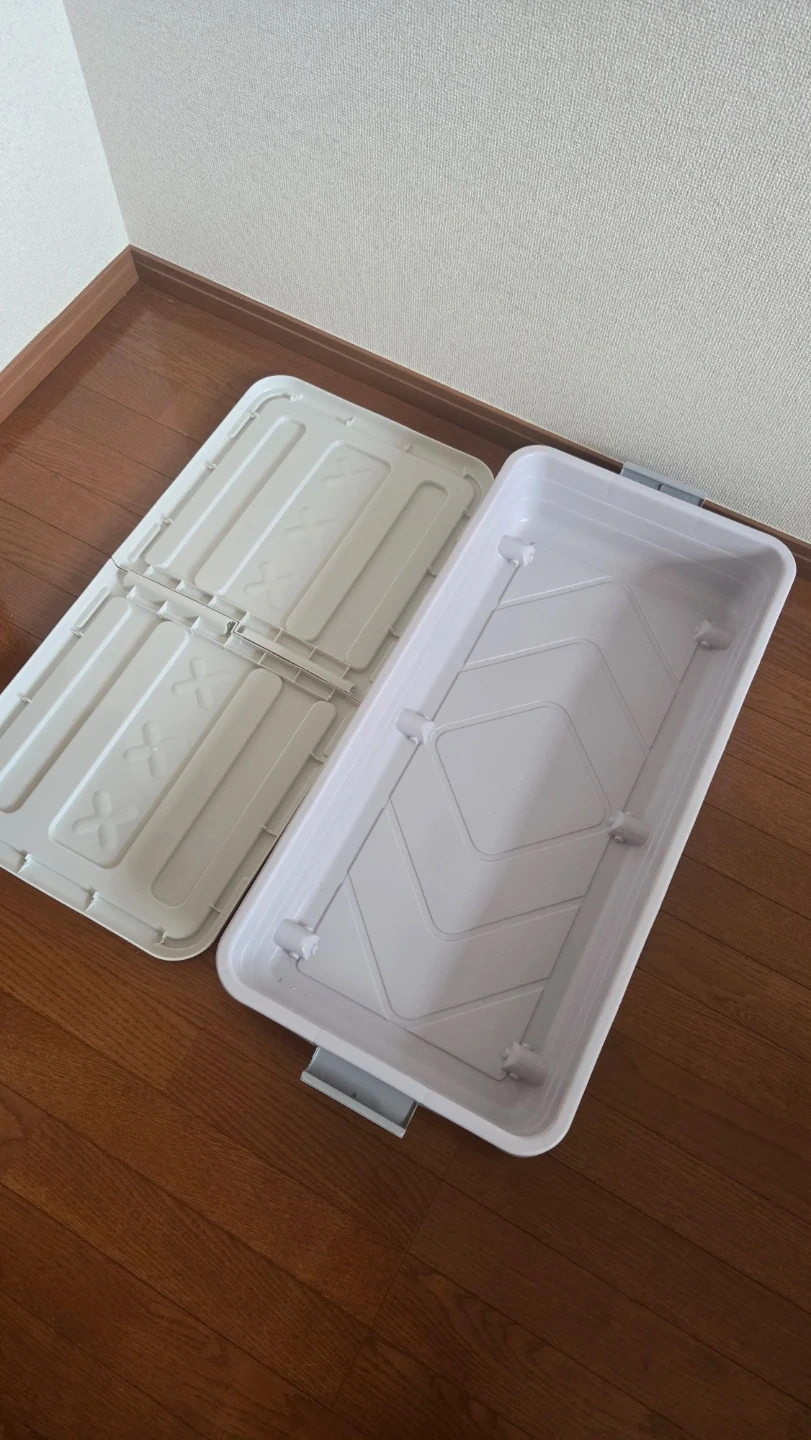 収納ケース 2点ベッド下ソファ下収納 ホワイトの写真4枚目