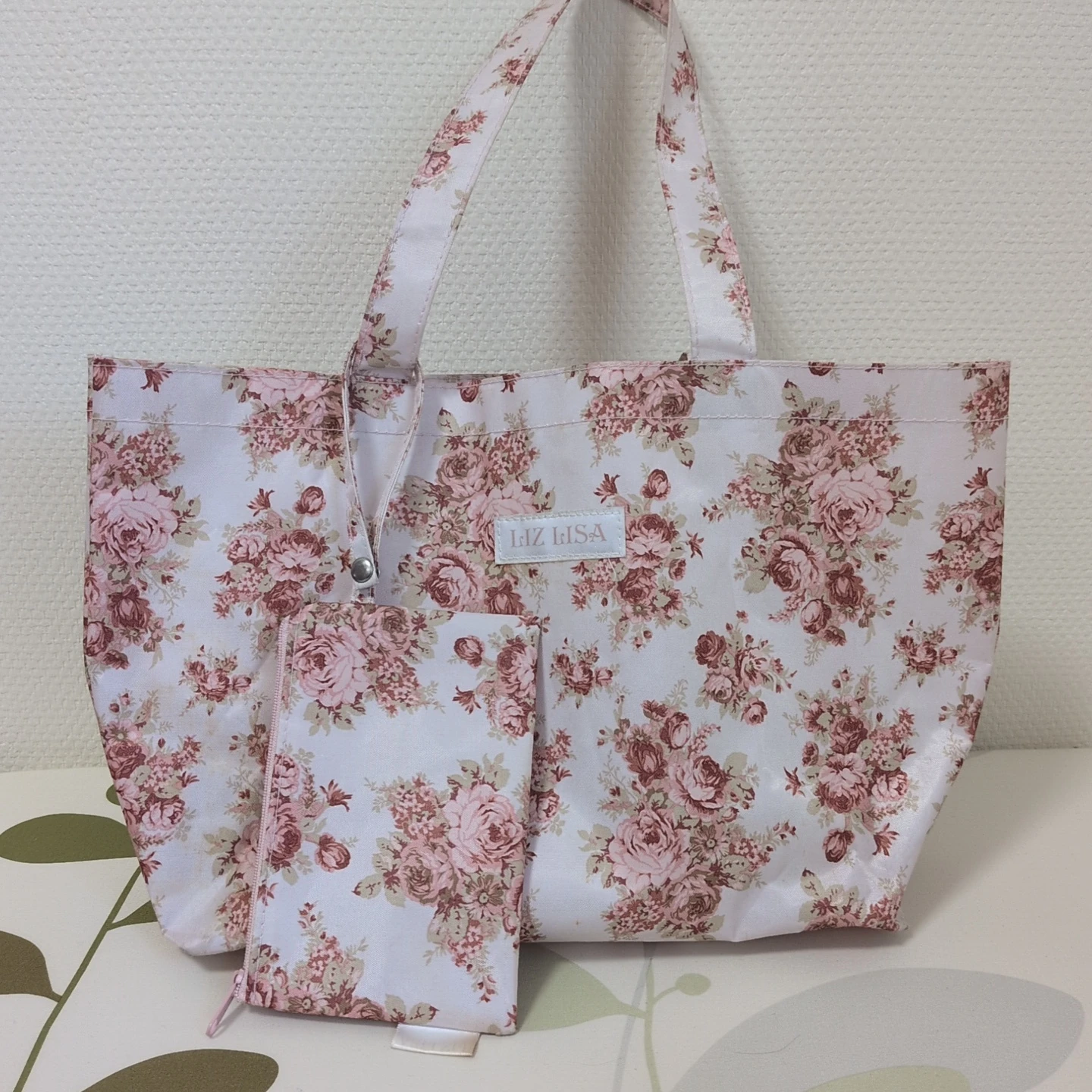 リズリサ 花柄 トートバッグ ポーチ付き