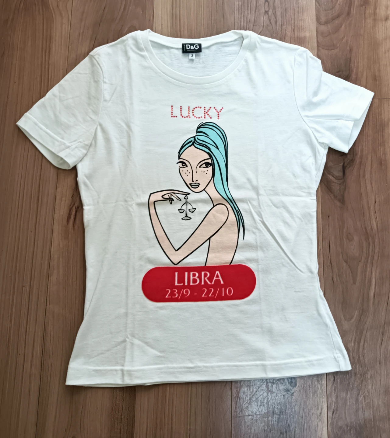 未使用近い美品。ドルチェ&ガッバーナ 星座シリーズ 天秤座 イラスト Tシャツ