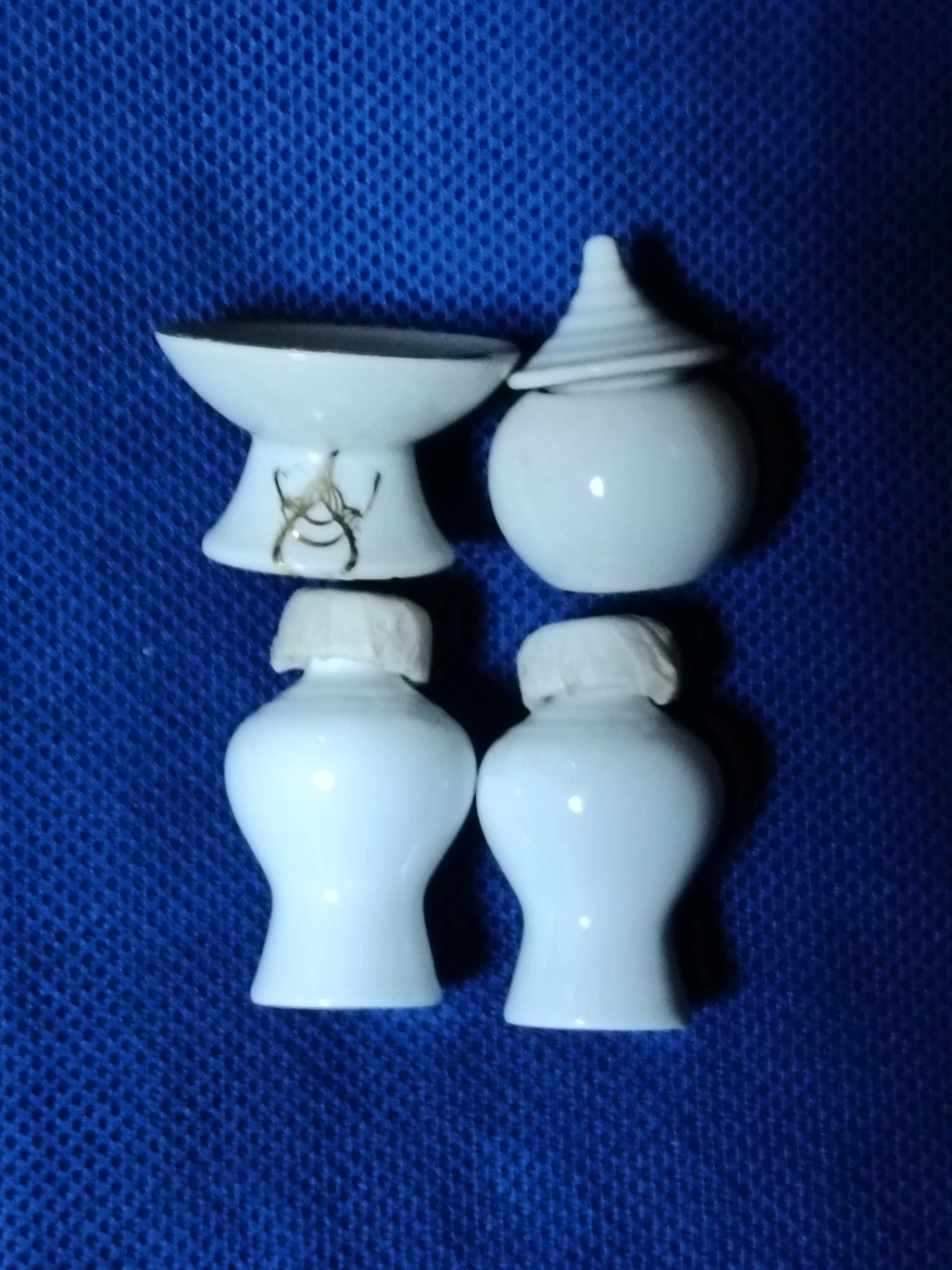 白磁 神具、仏具の陶器セット 4点