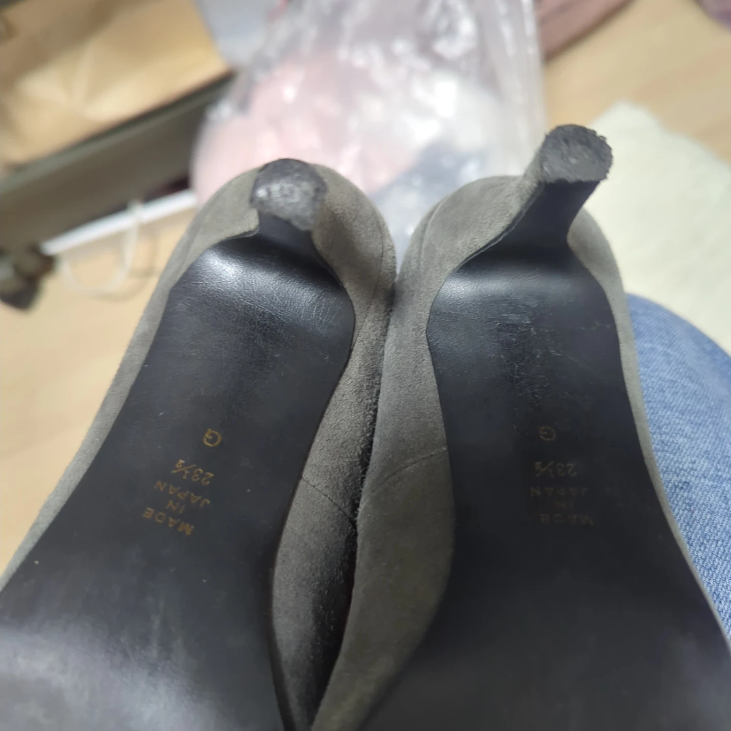 DIANA ダイアナ パンプス 23.5cm グレーの写真4枚目