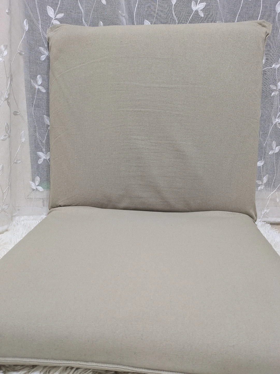 無印良品 座いす 大 洗いざらしの綿帆布 ベージュの写真2枚目
