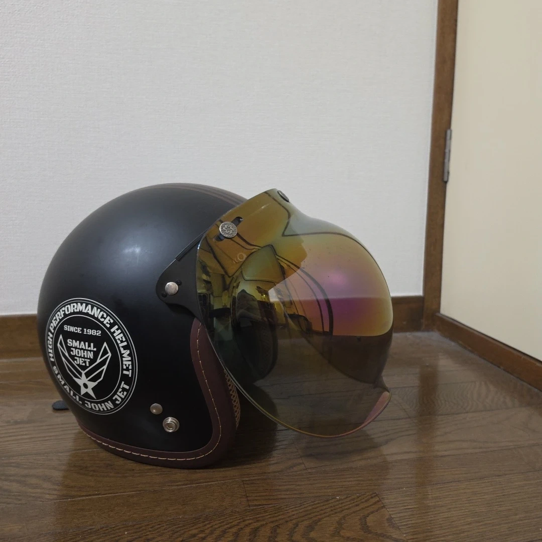 スモールジョン ジェットヘルメット マットブラック