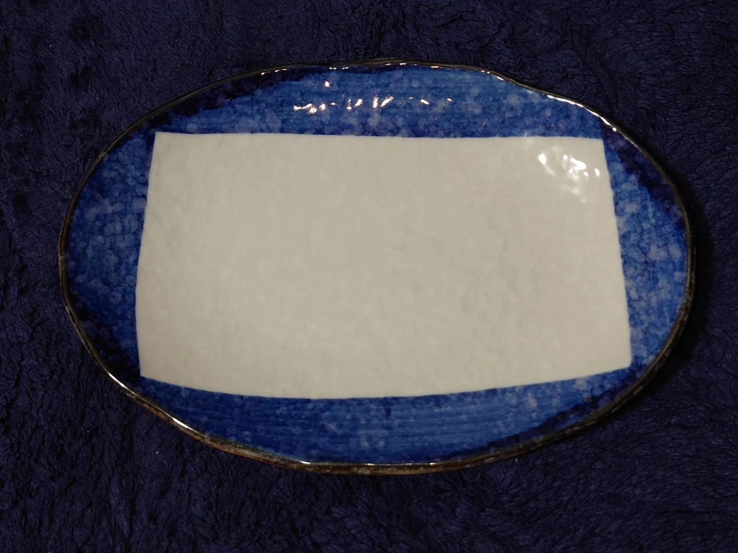 青い楕円形の皿 2枚セット 和食器の写真2枚目