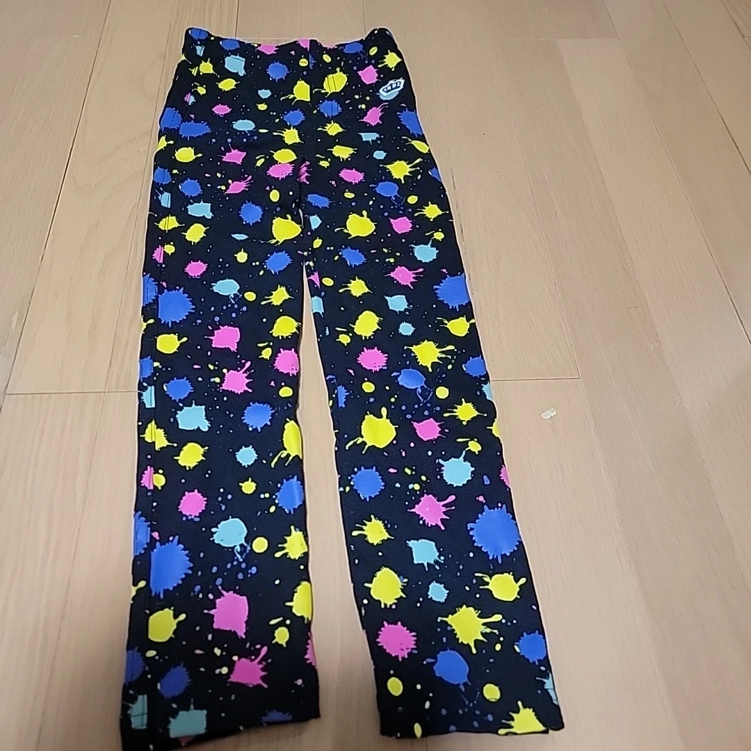 カラフルなペイント柄 ロングパンツ