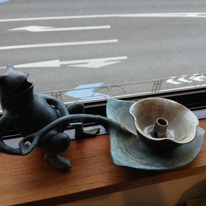カエル モチーフ 陶器製 インテリア置物 1.29kgの写真3枚目