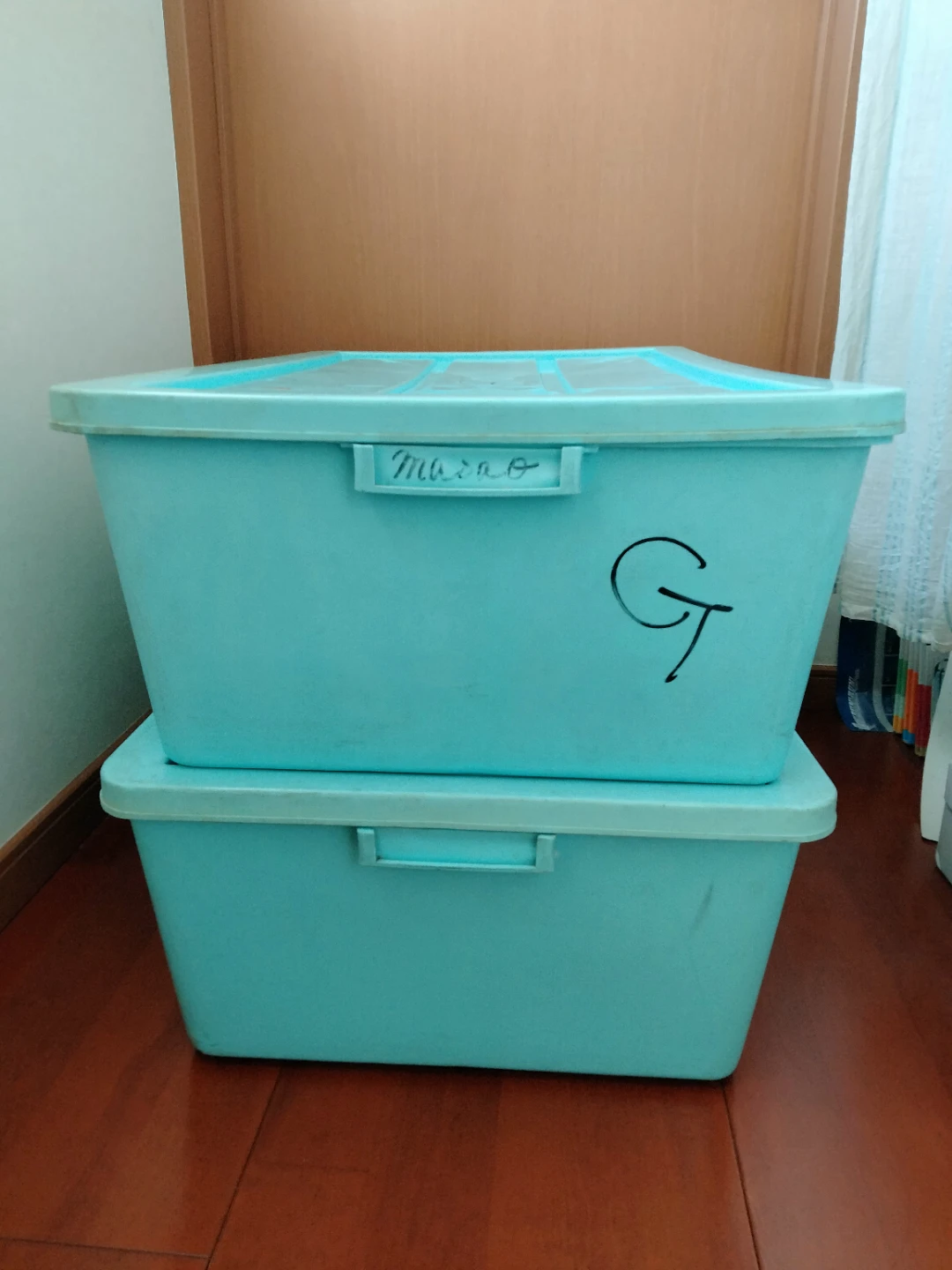 プラスチック衣装ケース　2個　収納家具　使用済み