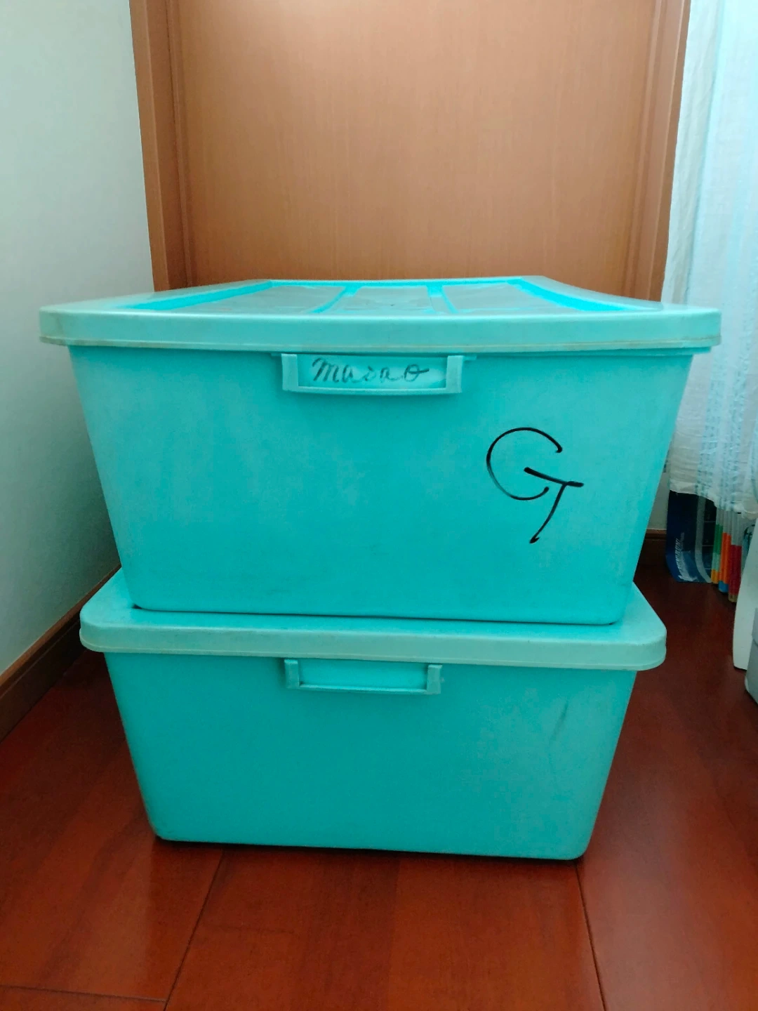 プラスチック衣装ケース 2個 収納家具 使用済み