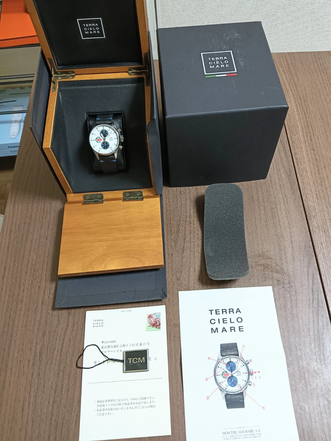 未使用近い美品。TERRA CIERO MARE 世界限定20本 自動巻き クロノグラフ 腕時計の写真2枚目