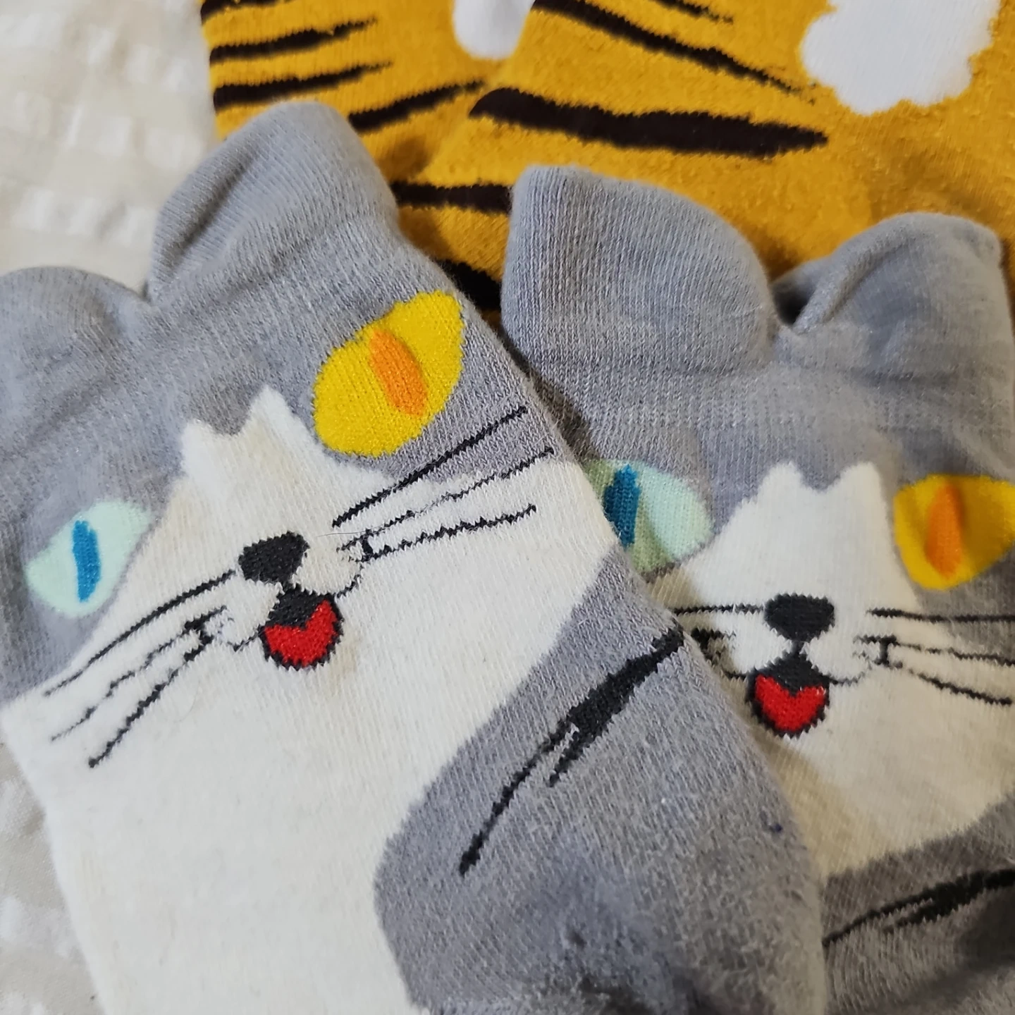 猫デザイン ソックス 4足セットの写真5枚目