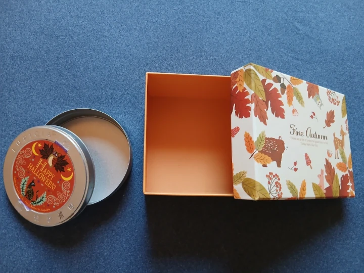 オータムBOX と缶の3点セットの写真2枚目