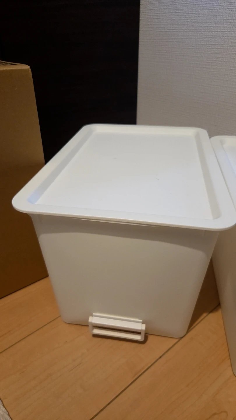 蓋付き収納ボックス(深型) ホワイト 2個セットの写真3枚目