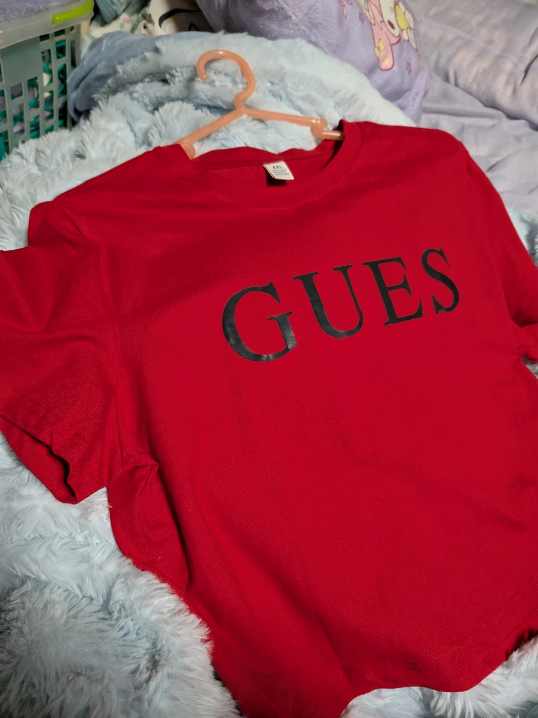 ゲス 半袖Tシャツ 赤 XXL