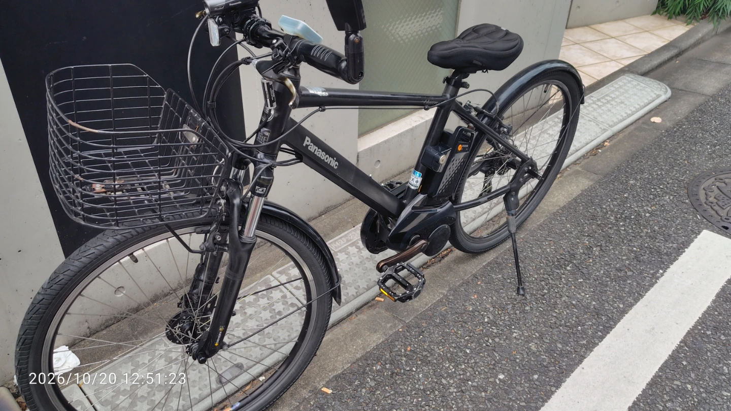 パナソニック 電動自転車 ハリヤ 黒の写真2枚目