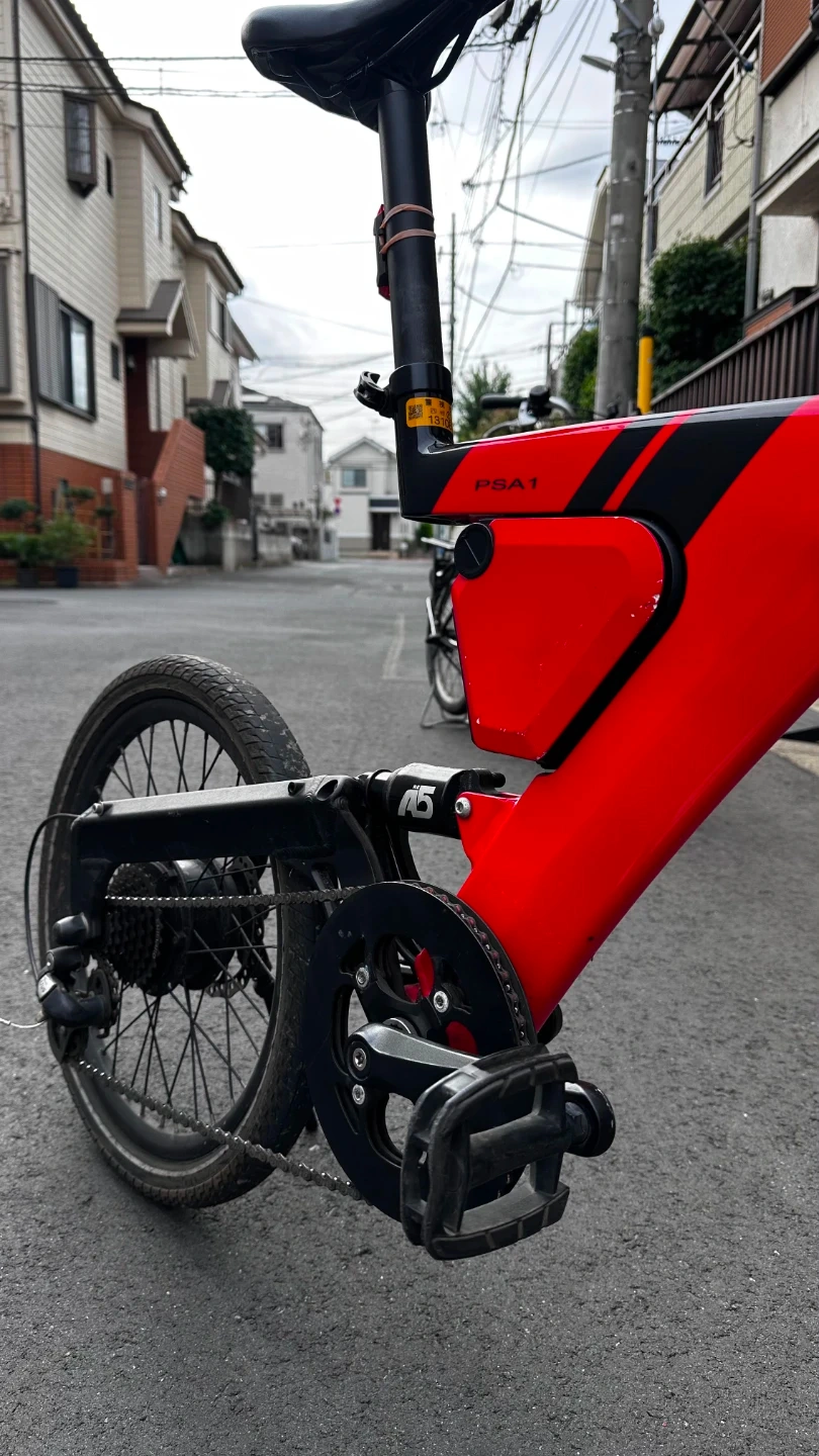 BESV PSA1 電動アシスト自転車 レッド 充電器・鍵付きの写真4枚目