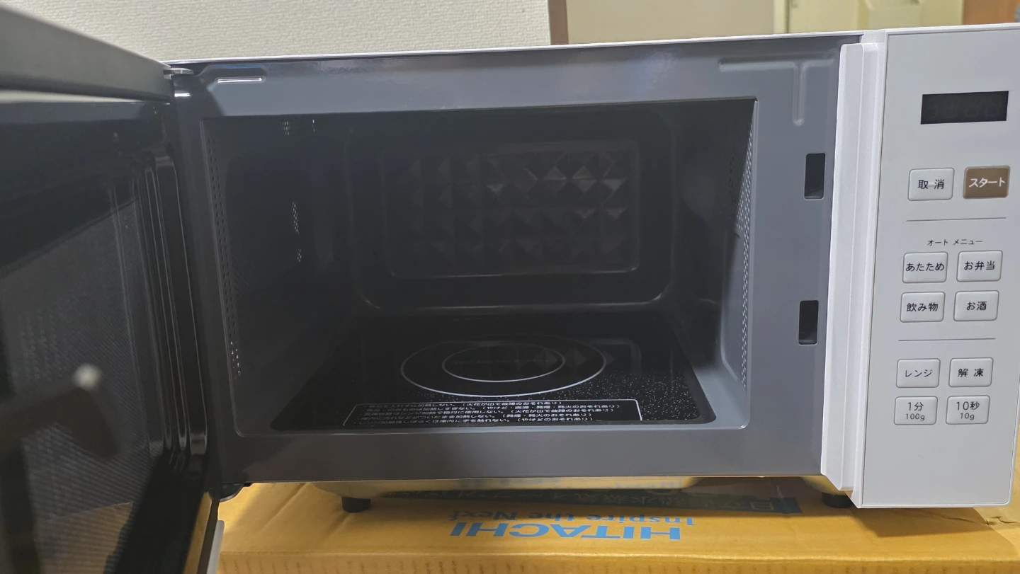 ヤマゼン 電子レンジ NERW-F018(W) 2024年製の写真2枚目