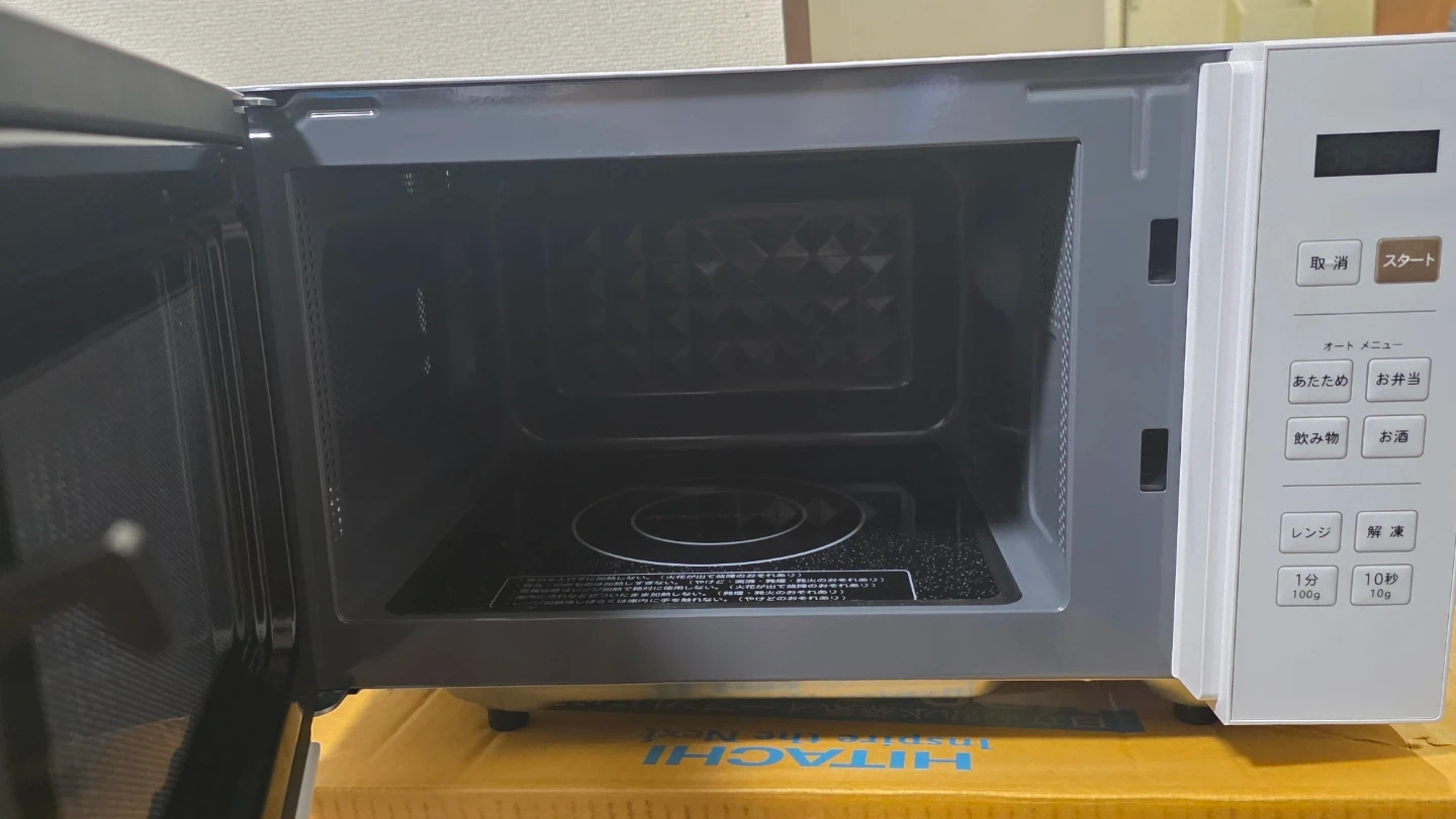 ヤマゼン 電子レンジ NERW-F018(W) 2024年製の写真2枚目